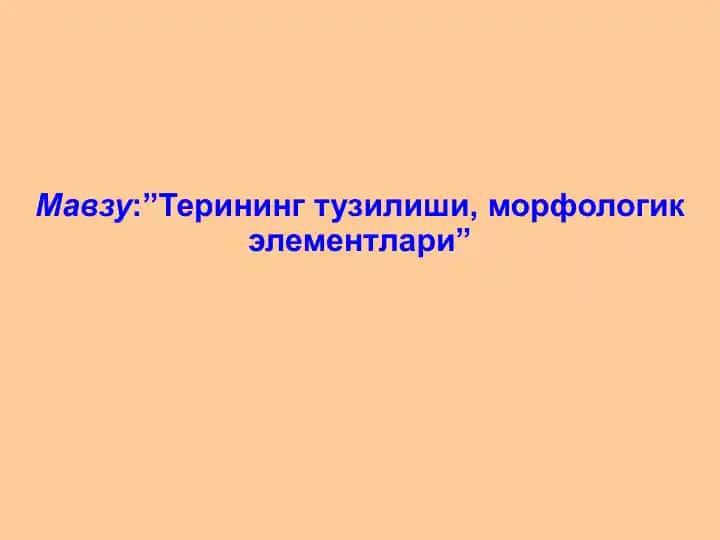 Терининг паразитар касалликлари