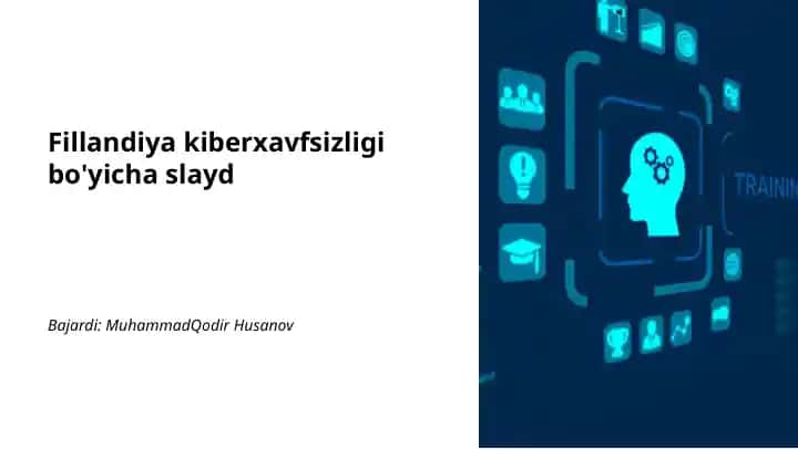 Fillandiya kiberxavfsizligi bo‘yicha slayd