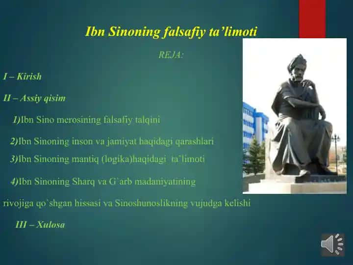Ibn Sinoning falsafiy ta’limoti