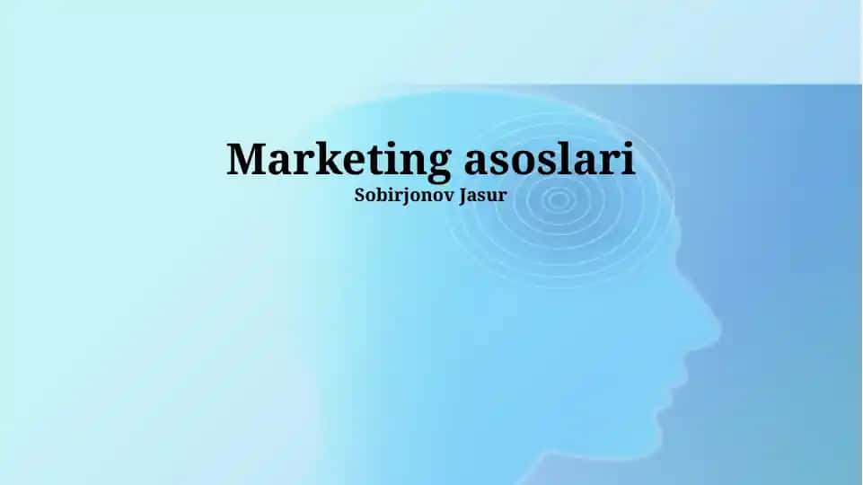 Marketing asoslari
