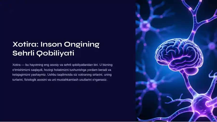 Xotira: Inson Ongining Sehrli Qobiliyati