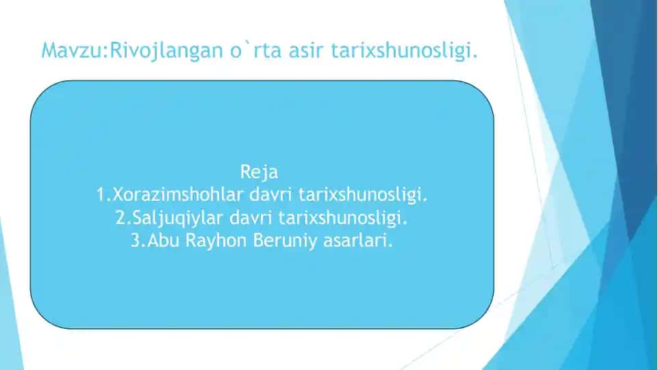 Xorazimshohlar davri tarixshunosligi