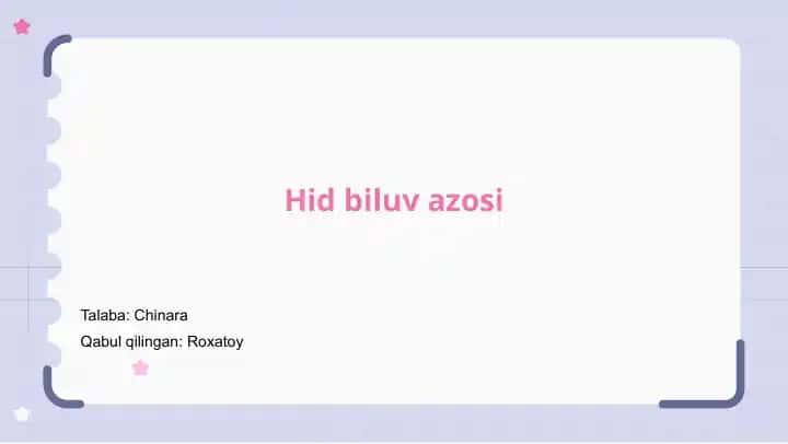 Hid biluv azosi