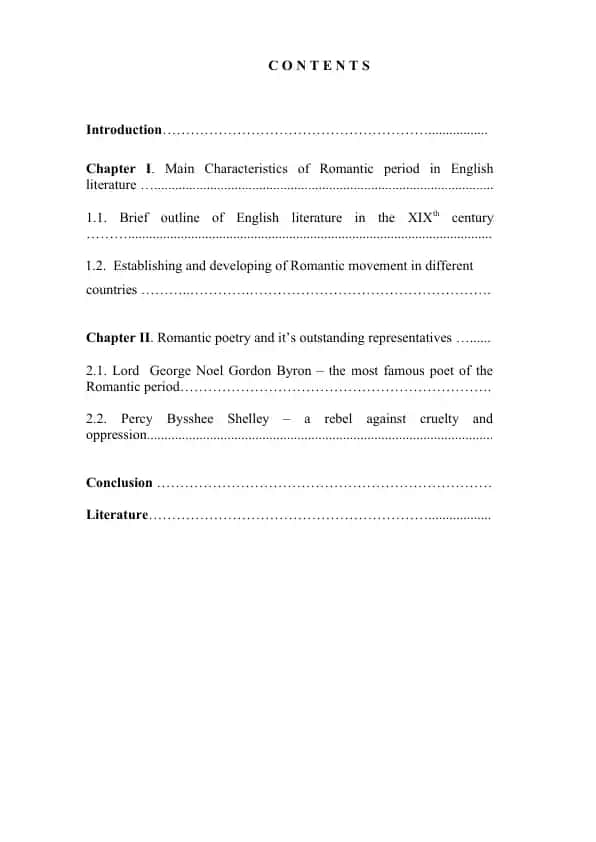 Romantic period in English literature