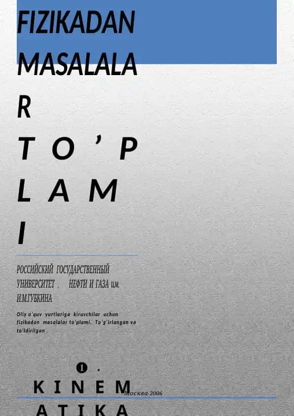 FIZIKADAN MASALALAR TO’PLAMI