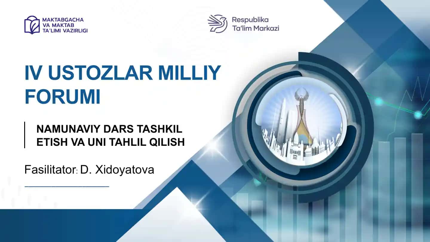 Namunaviy Dars Tashkil Etish va Uni Tahlil Qilish