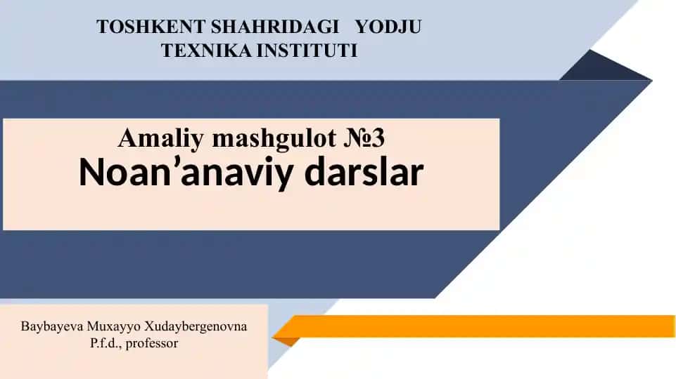 Amaliymashgulot №3
