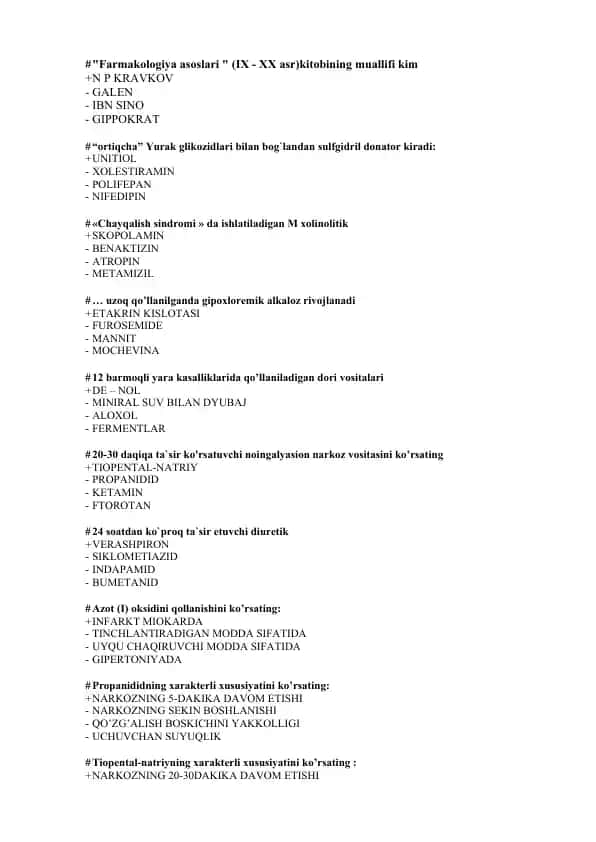 Farmakologiya asoslari