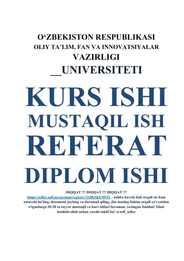 Tilshunoslik bo‘yicha kurs ishi: "Badiiy matnda nisbiy so‘zlar vositasida bog‘langan qo‘shma gaplar"