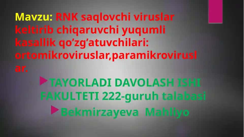 RNK saqlovchi viruslar