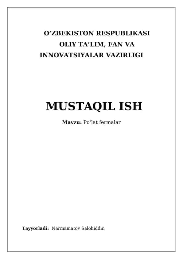 Po'lat fermalar