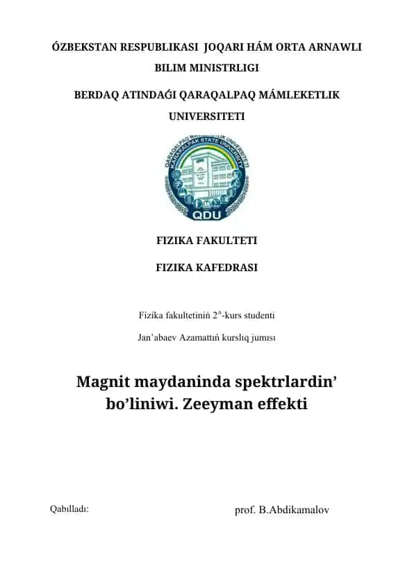 Zeeyman effekti