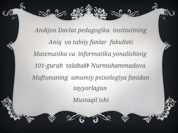 Ilk ospirinlik va yoshlik davrida psixik rivojlanish xususiyatlari