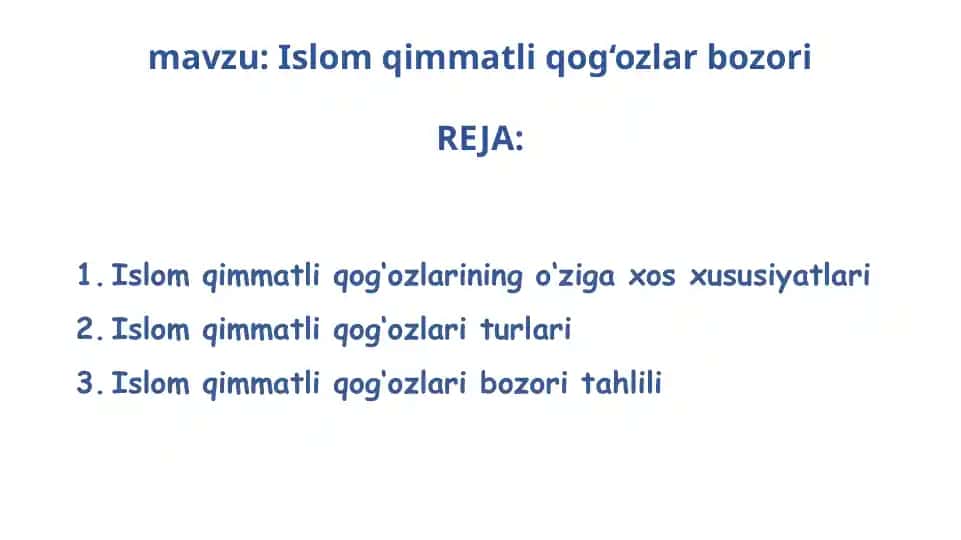 Islom Qimmatli Qog‘ozlar Bozori