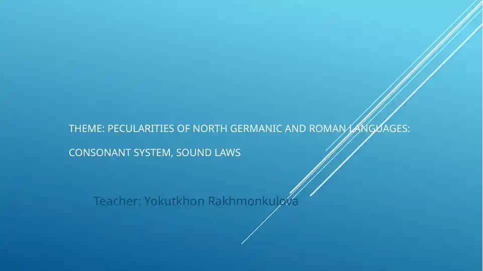 Pecularities of North Germanic and Roman languages