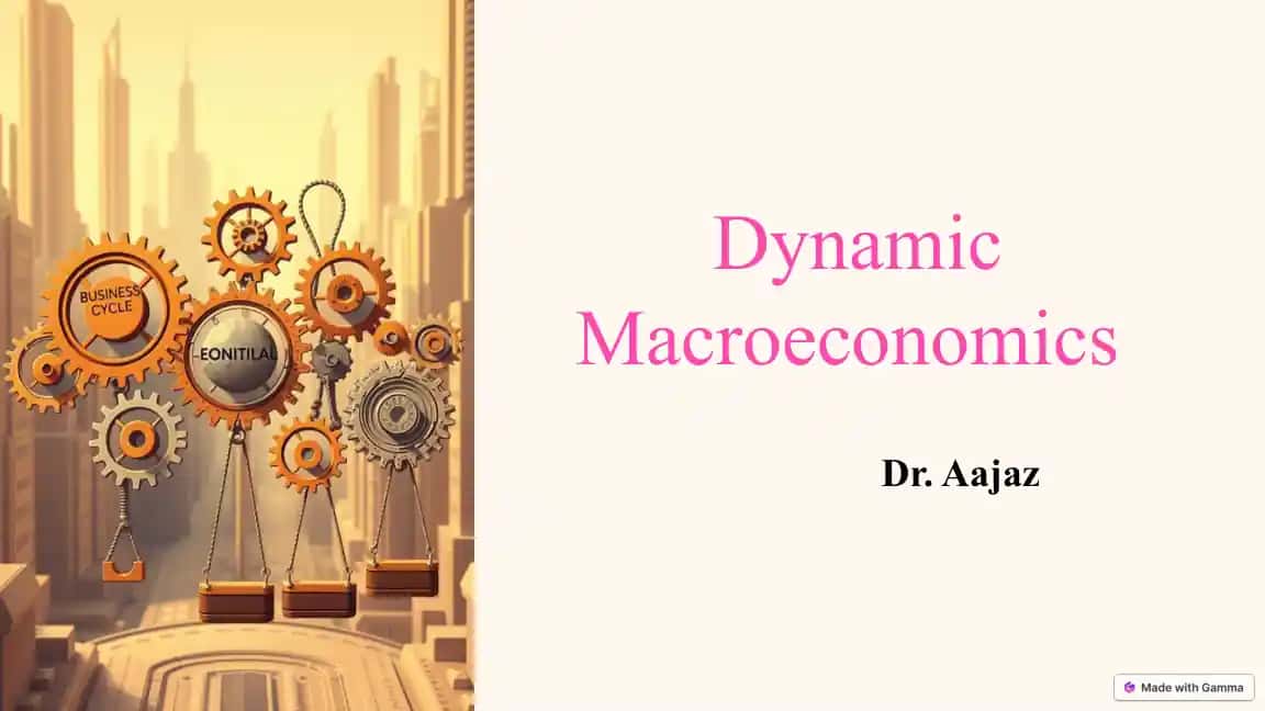 Dynamic Macroeconomics