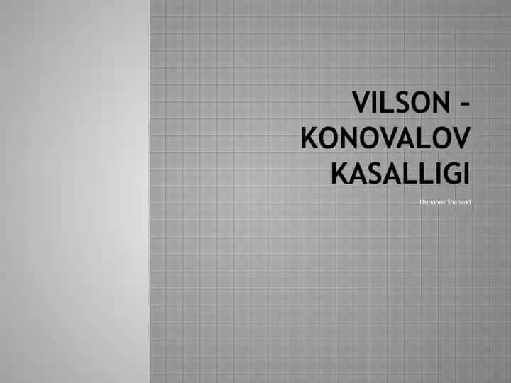 Vilson-Konovalov kasalligi