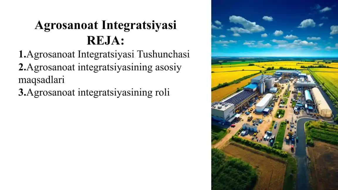 Agrosanoat Integratsiyasi