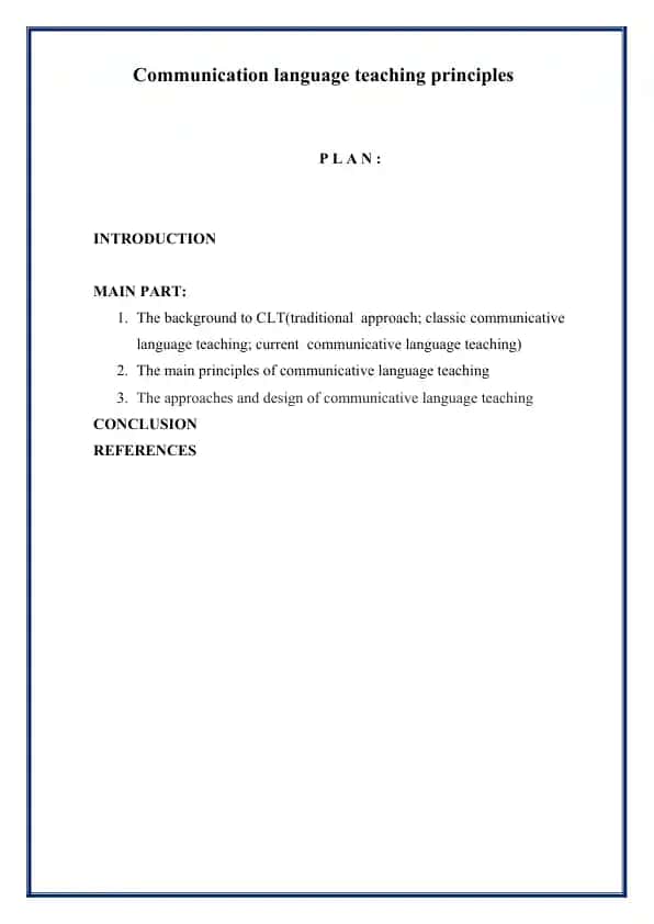 Communication language teaching principles