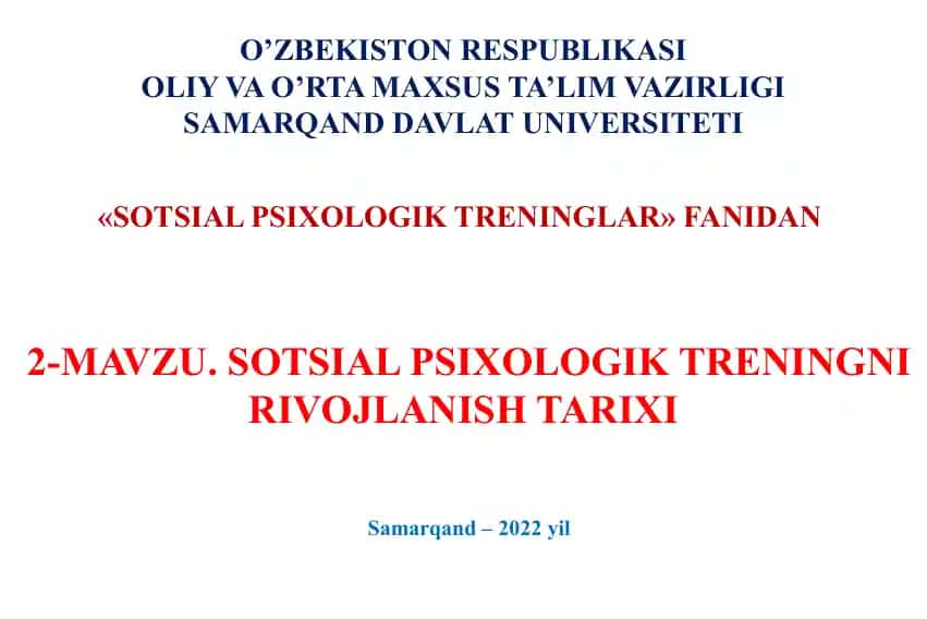 Social-psixologik treninglar