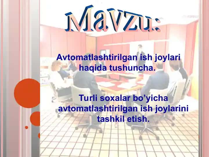 Avtomatlashtirilgan Ish Joylari
