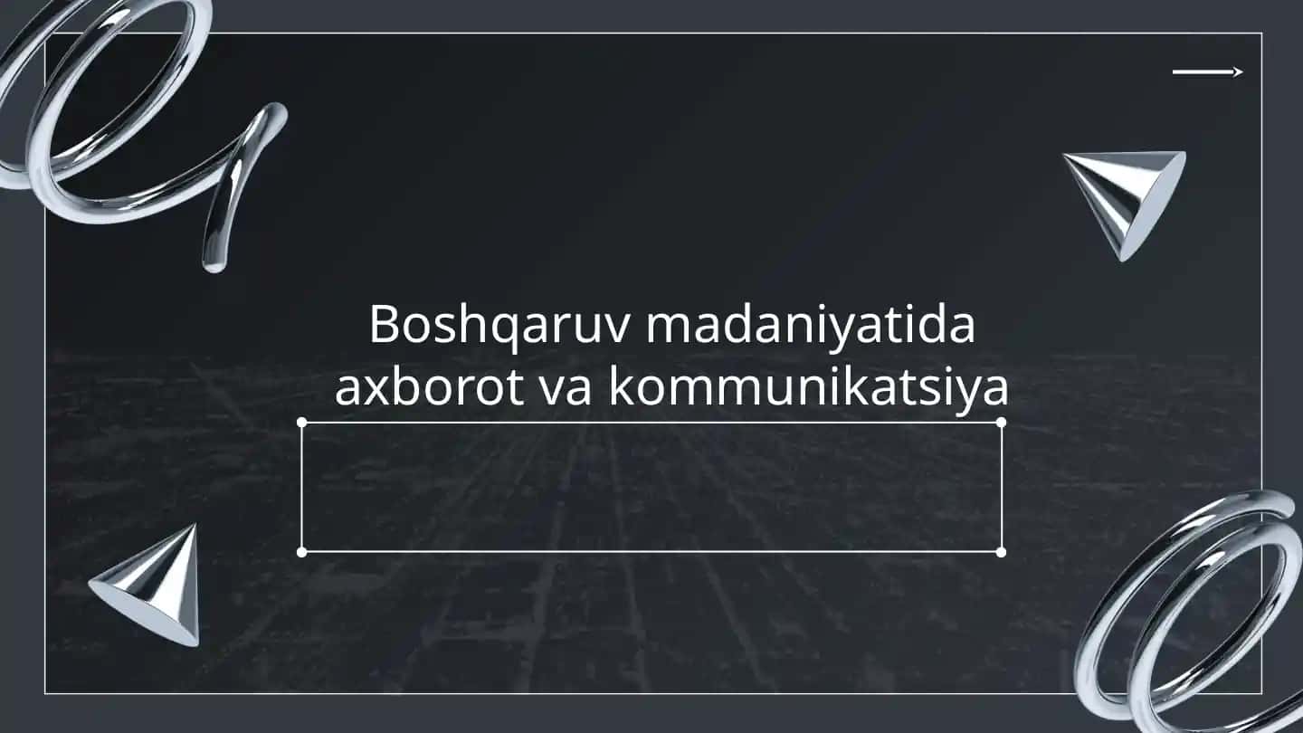 Axborot va Kommunikatsiya Boshqaruvda