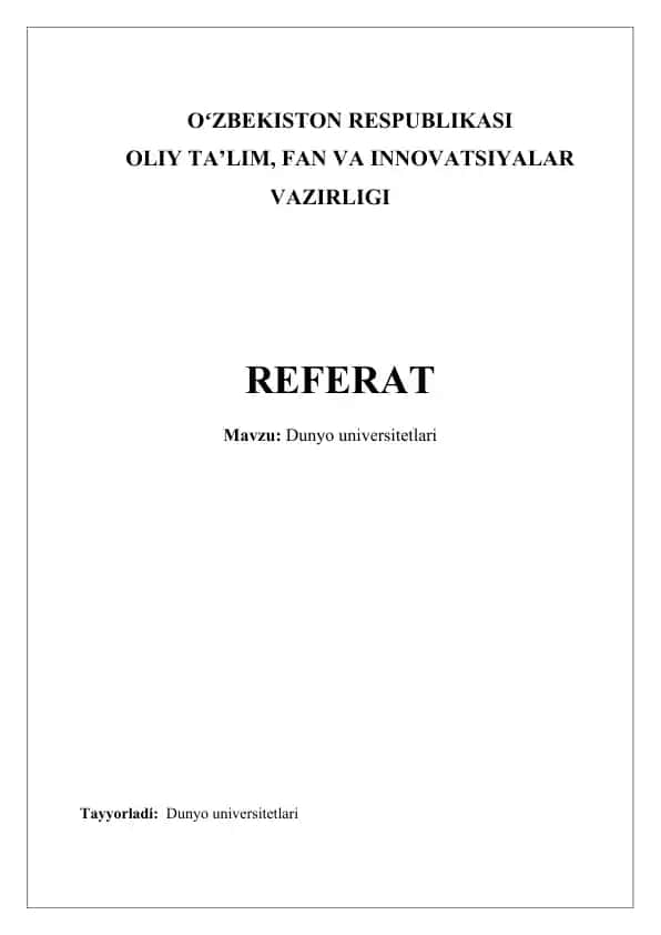 Dunyo universitetlari