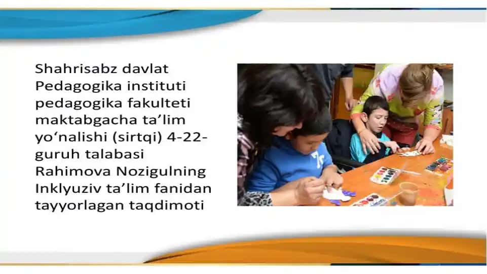 İnklyuziv ta’limni xorijiy davlatlarda nazariy va amaliy jihatdan qo’llab-quvvatlanishi