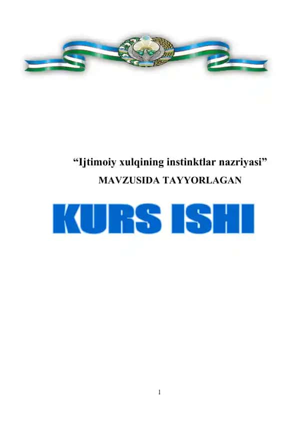 Ijtimoiy xulqining instinktlar nazriyasi