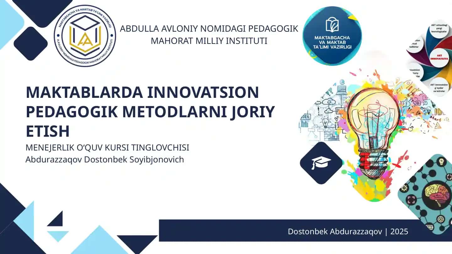 MAVZUNING DOLZARBLIGI