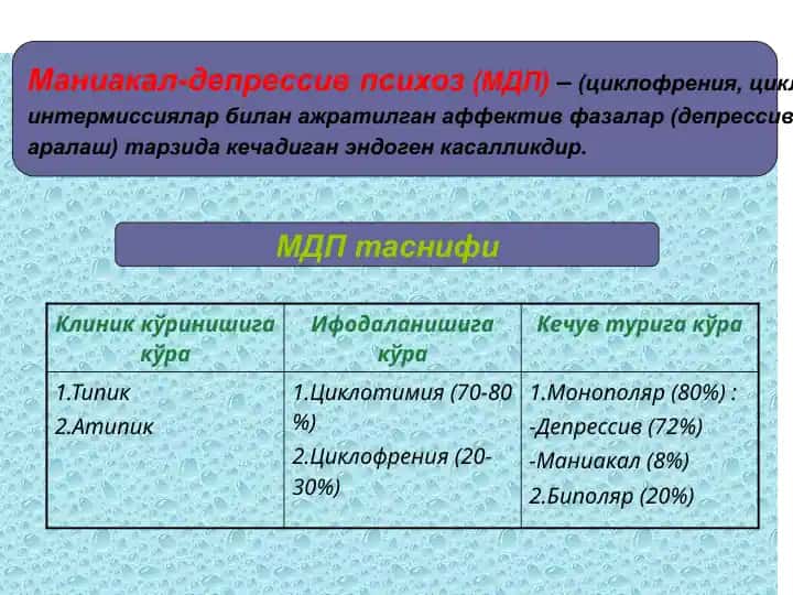 Маниакал-депрессив психоз (МДП)