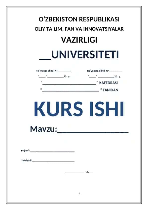 Ijtimoiy pedagogika fani bo‘yicha kurs ishi