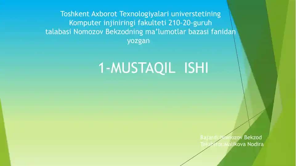 Tuman ma’lumotlar bazasi