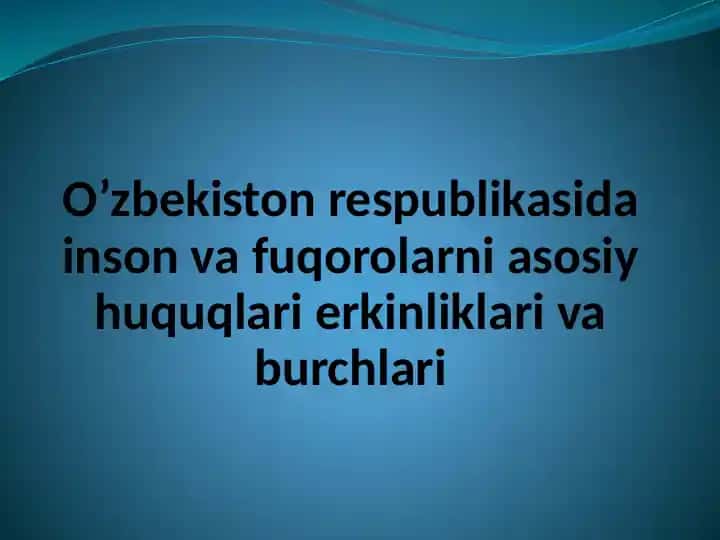 Xalqaro Shartnomalar va O'zbekiston Respublikasi Fuqoroligining Huquqiy Asoslari