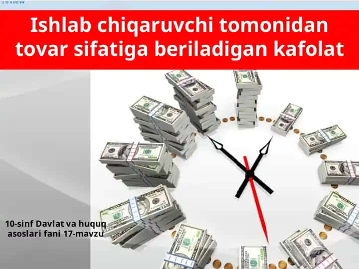 Tovar sifatiga beriladigan kafolat