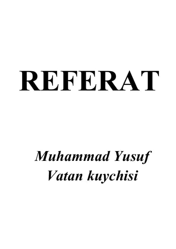 Muhammad Yusuf Vatan kuychisi