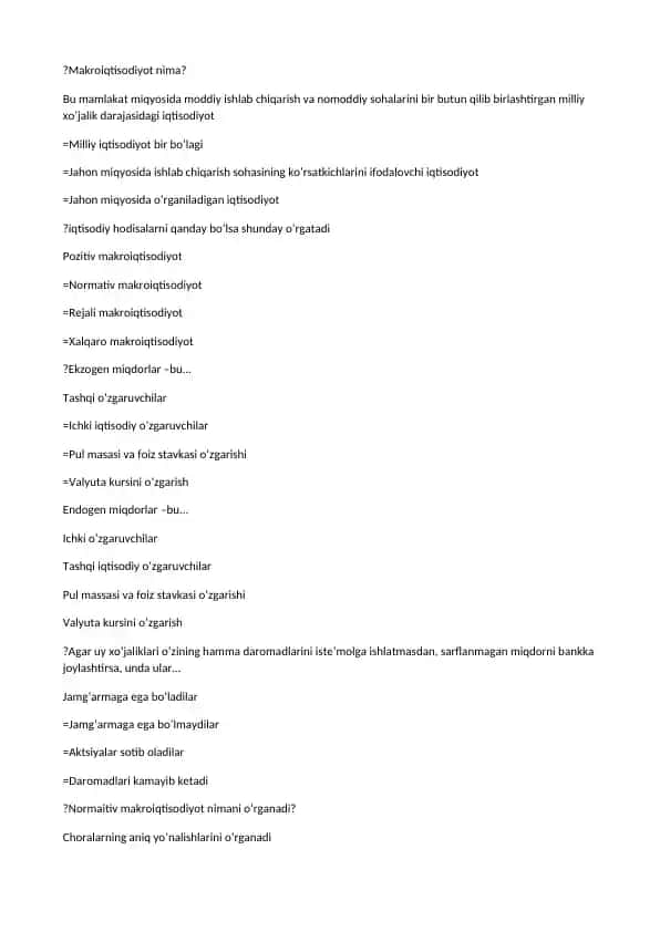 Makroiqtisodiyot