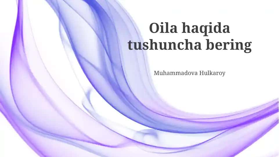 Oilaviy Tarbiya