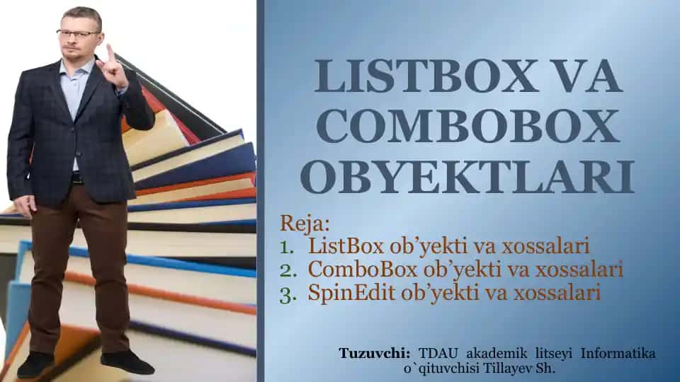 ListBox va ComboBox obyektlari