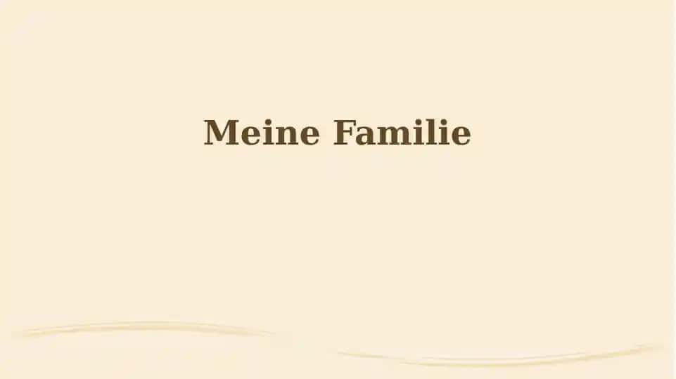 Unsere Familiengeschichte