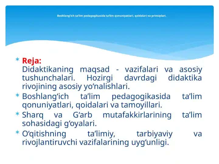 Boshlang‘ich ta’lim pedagogikasi