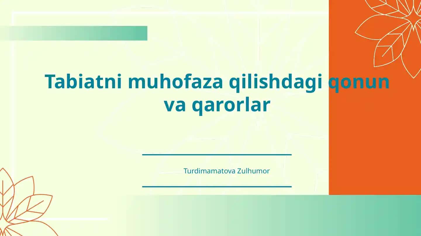 Tabiat muhofazasi qonunlari