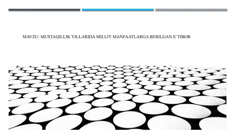 MUSTAQILLIK YILLARIDA milliy manfaatlarga berilgan e`tibor