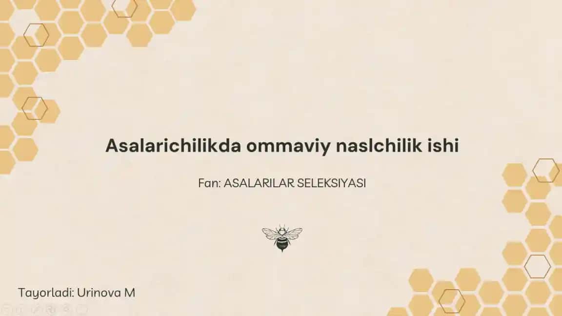 Ommaviy Asalari Naslchilik