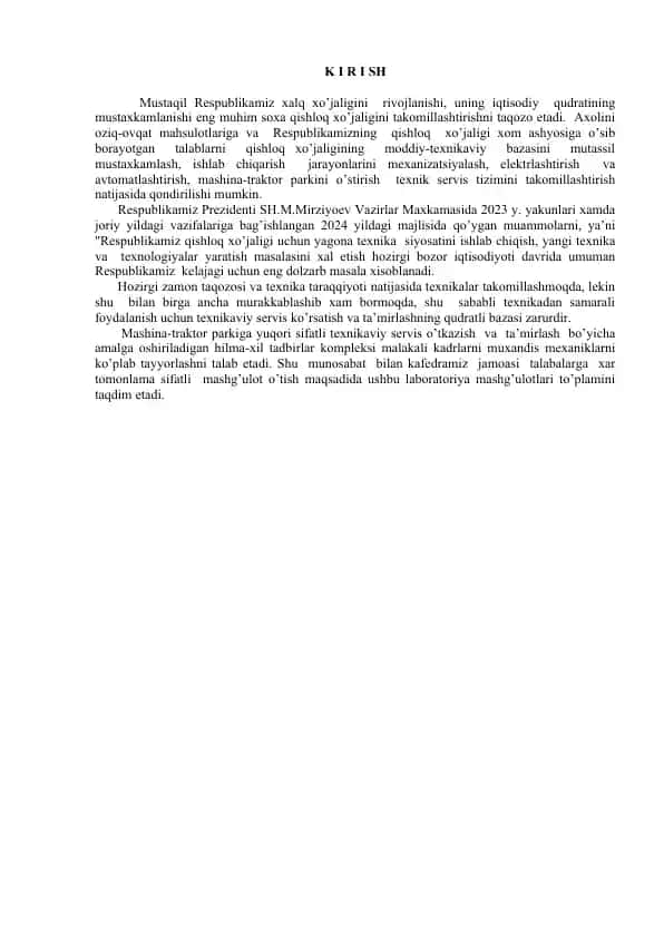Texnikaviy Servis va Ta'mirlash xizmatlari
