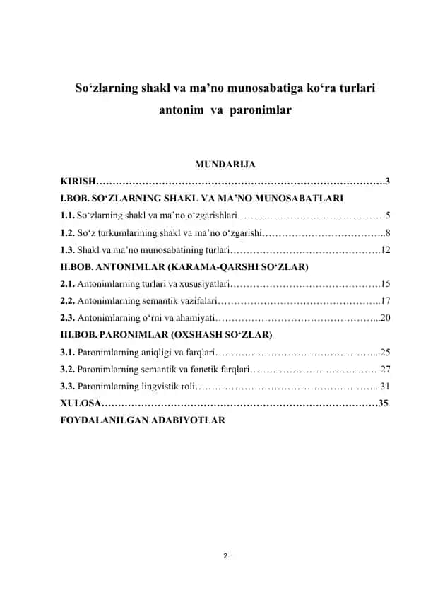 So'zlar - tilning asosiy birliklari