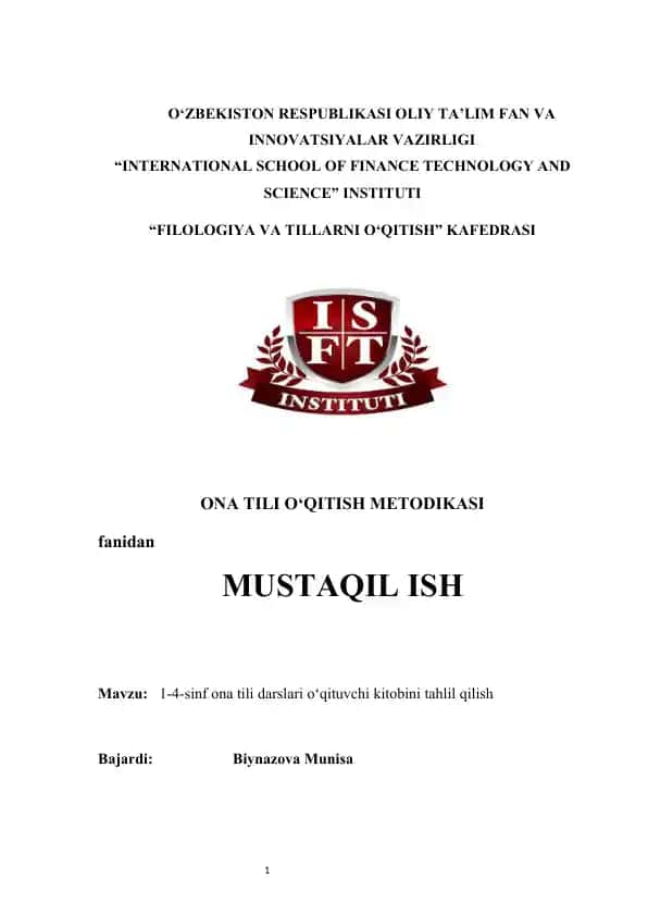 1-4-sinf ona tili darslari oʻqituvchi kitobini tahlil qilish