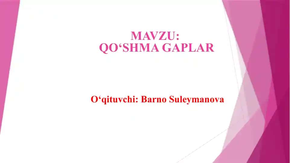 Qo‘shma Gaplar