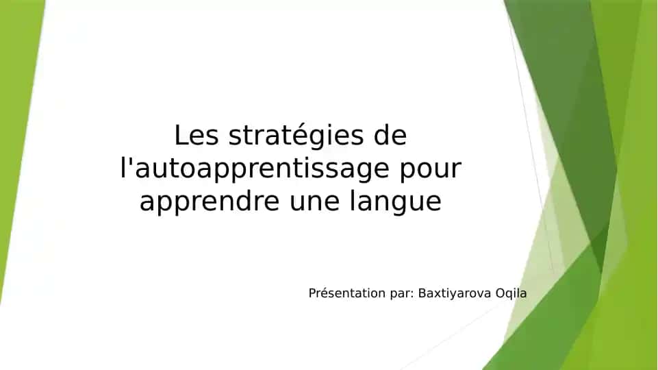 Les stratégies de l'autoapprentissage pour apprendre une langue