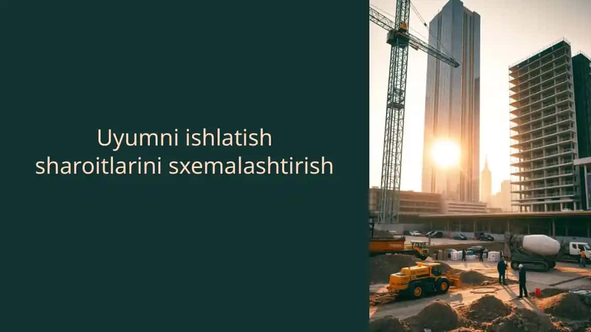 Uyumni ishlatish sharoitlarini sxemalashtirish